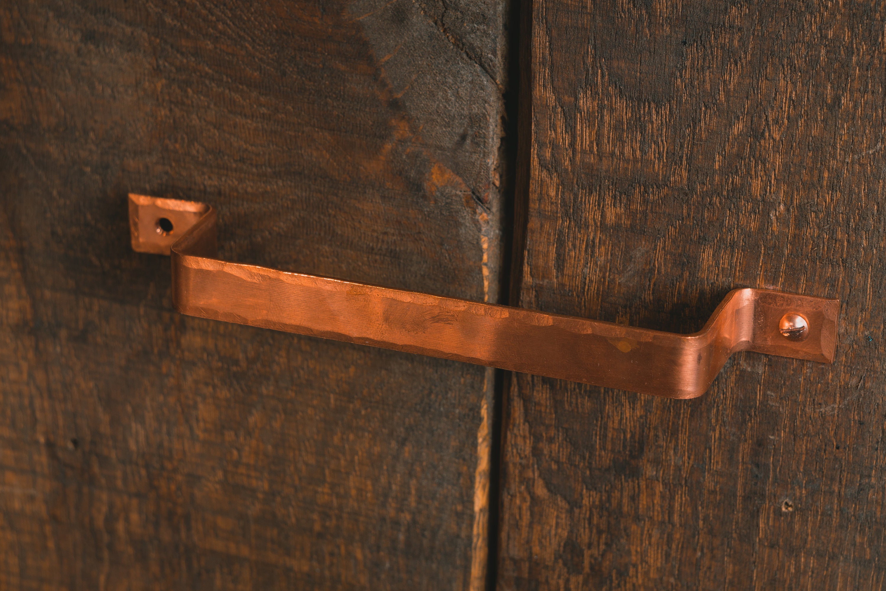 Copper door handle drawer pulls handles barn hardware Etsy