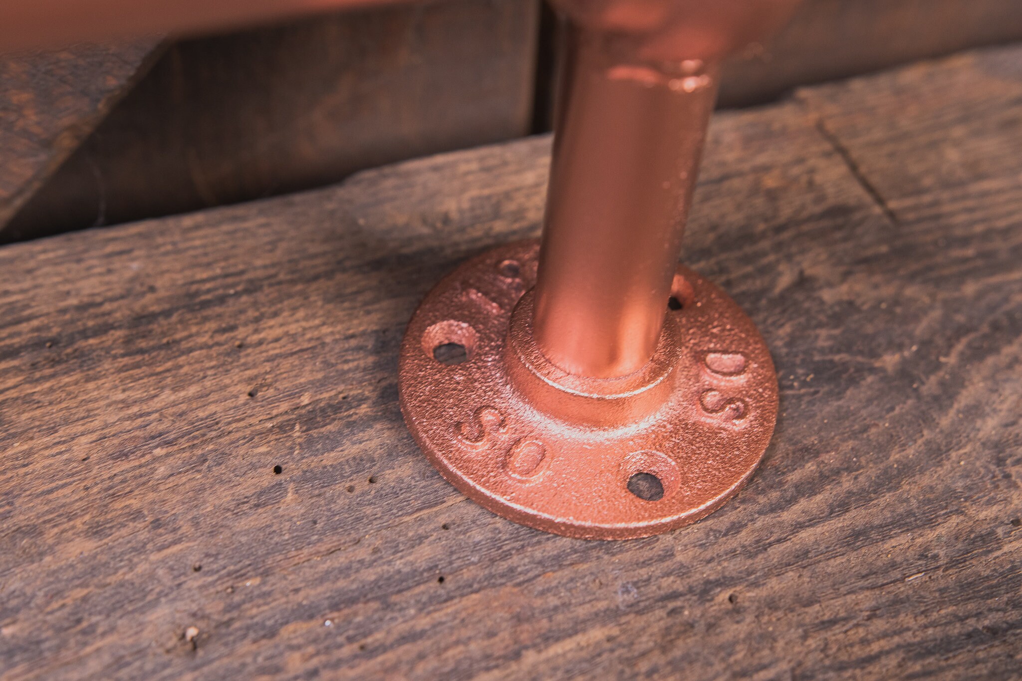 Industrial foot rail copper home bar foot rail Kitchen island Etsy
