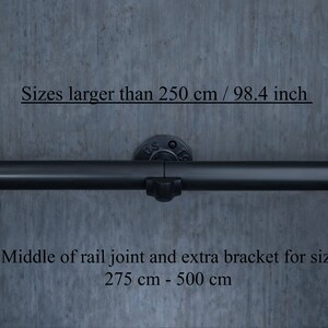 Black Metal Curtain Rail Wrought Iron Wall Mounted Vintage Curtain Rod ...