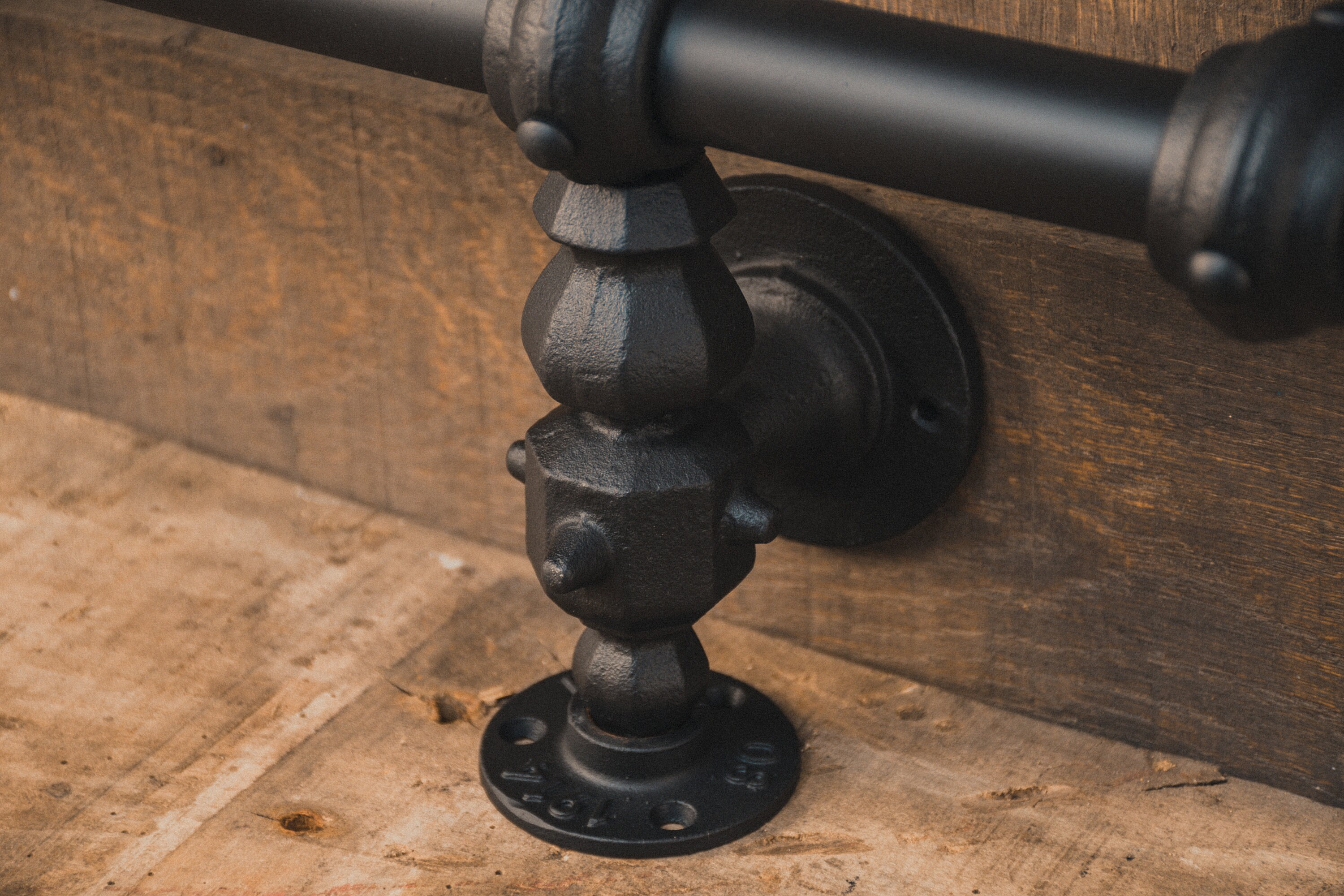 Industrial foot rail Black home bar foot rail Kitchen island Etsy