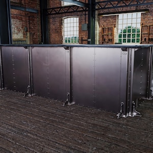 Industrial Bar Front Panels, raw metal bar front, metal industrial bar, Custom Bar Façade , Metal, Pub & Home Bar Décor, Restaurant Design