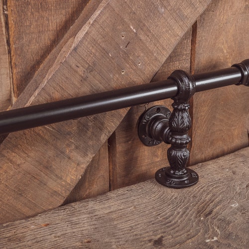 Industrial Foot Rail Black Home Bar Foot Rail Kitchen Etsy