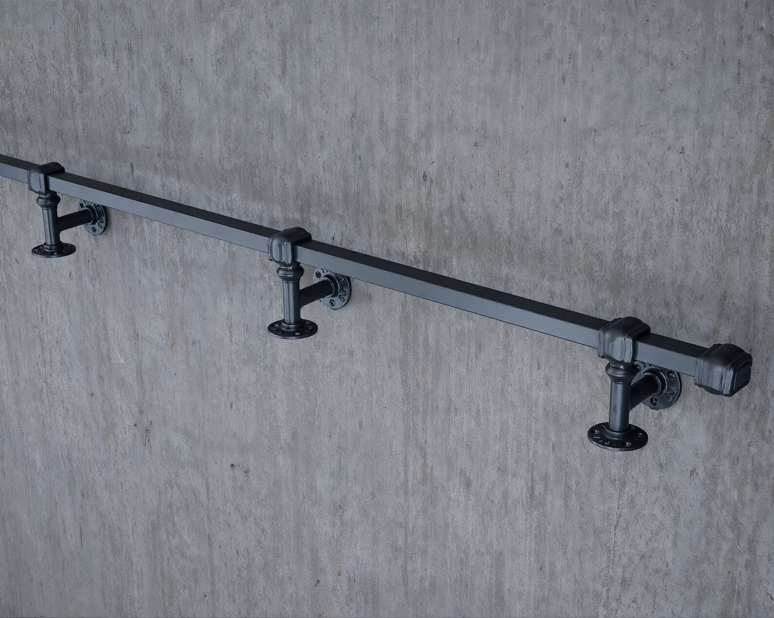 Running Rail Rests Industrial Foot Rail Black Wrought Iron Home Bar Foot Rail Kitchen ...