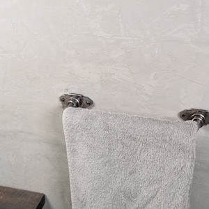 industrial towel rail vintage towel bar towel holder Cast iron towel bar image 6