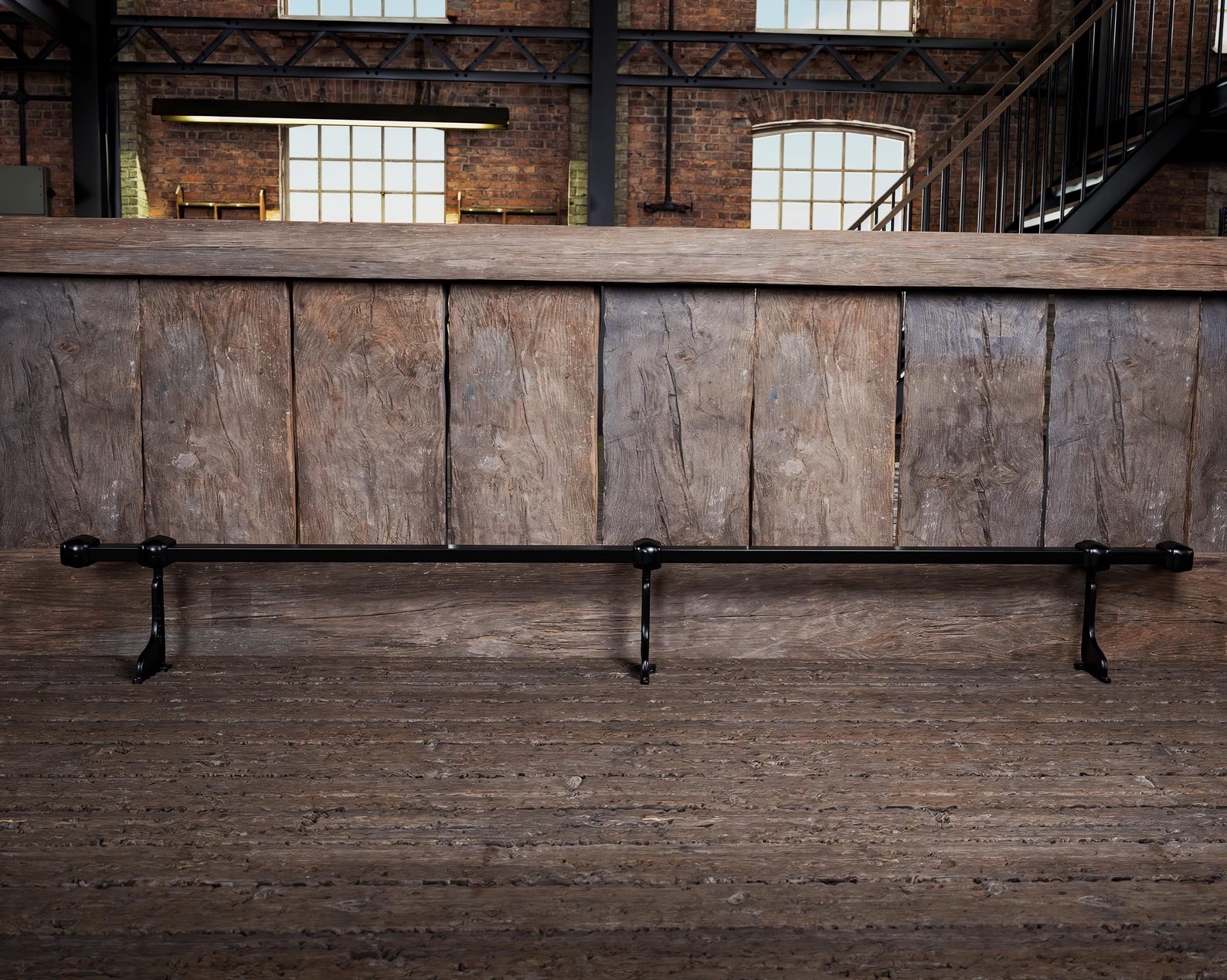 Industrial Foot Rail Black Wrought Iron Home Bar Foot Rail Kitchen ...