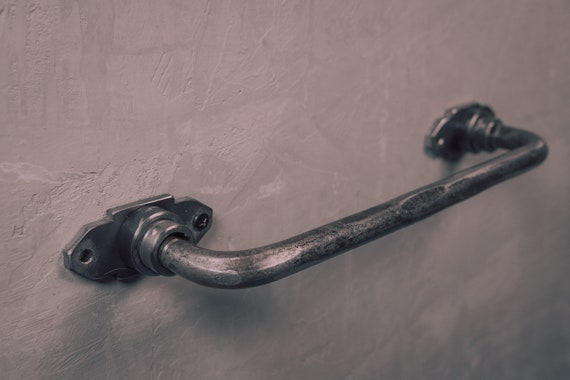 Vintage wrought iron towel rack clearance