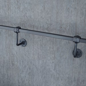 Black handrail stair handrails wrought iron staircase railings steel railing for stair outdoor step ironmongery Bespoke metalwork