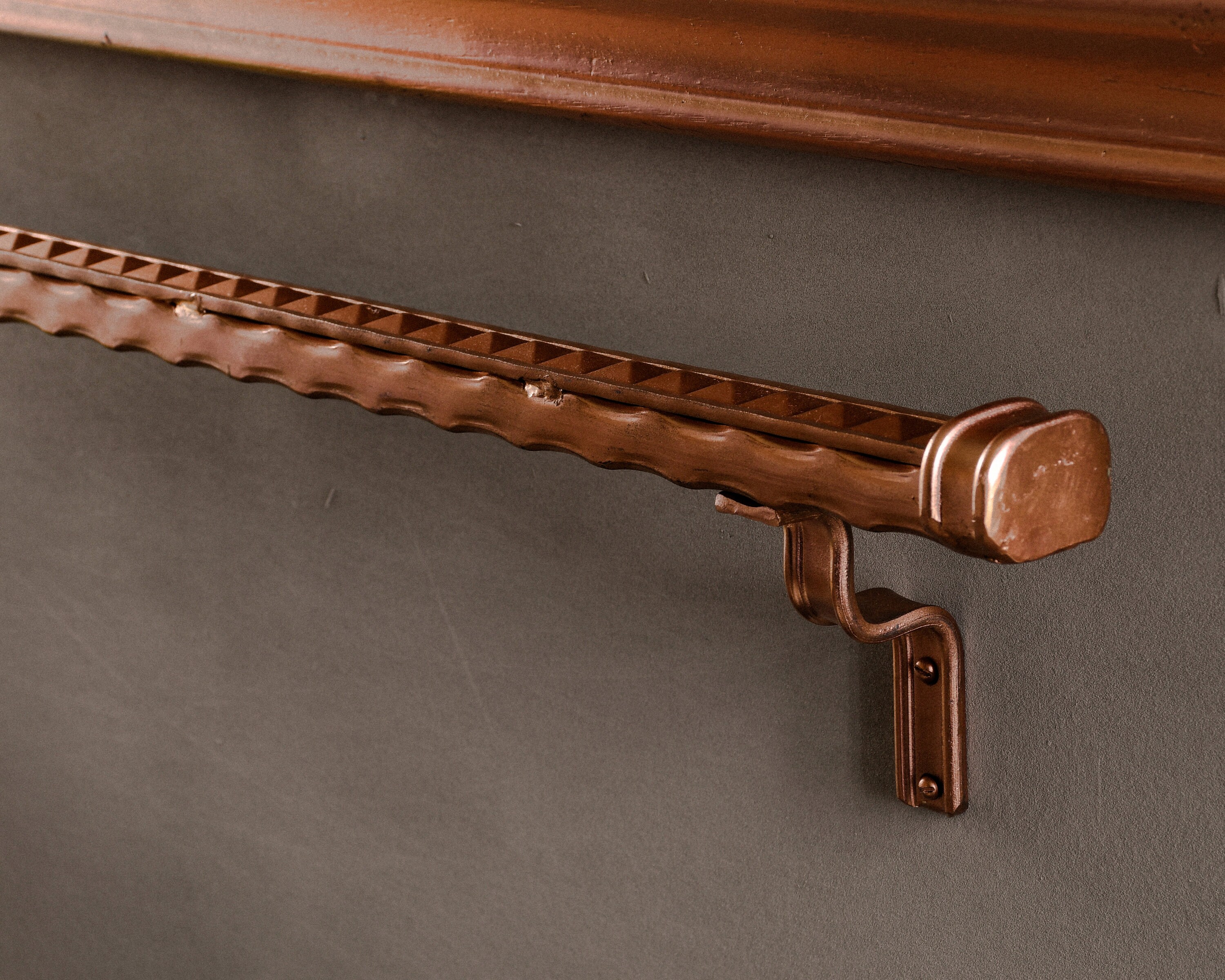 Copper Metal Handrail Stair Handrails Copper Wrought Iron Etsy
