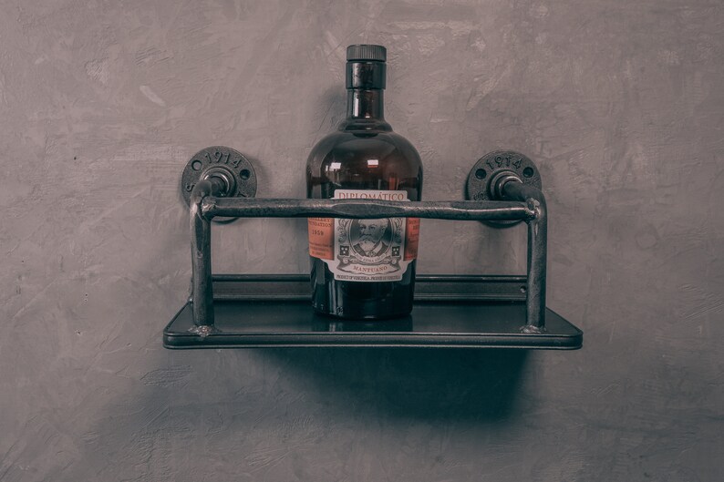 Industrial Wine Rack Wall Mounted Bar Drinks Etsy