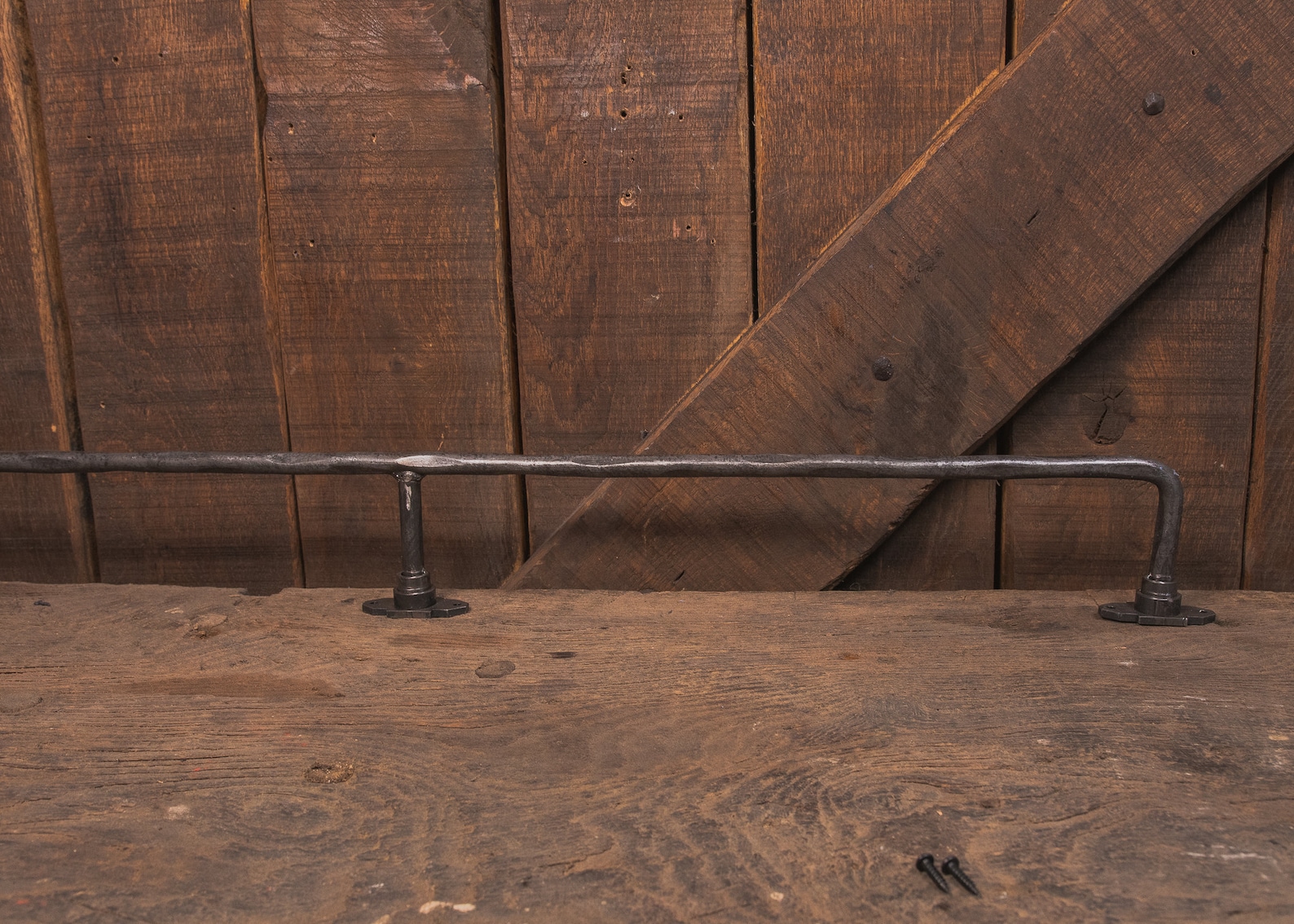 Foot rail Home bar Wrought iron foot rest Industrial vintage Etsy