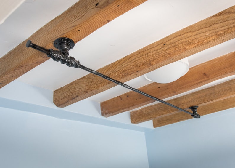 Shower Curtain Rod Ceiling Mounted Rectangular & Squarer Etsy UK