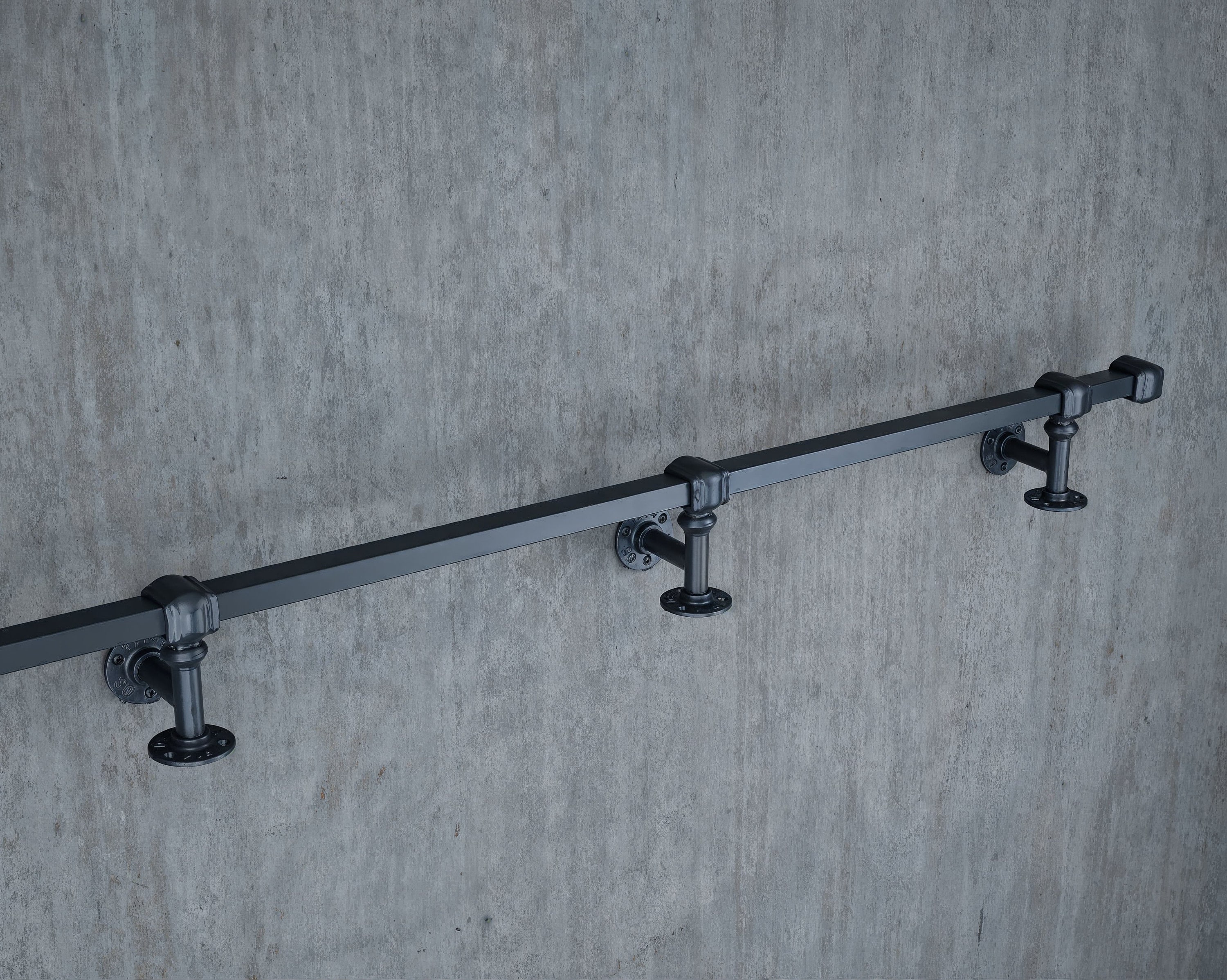 Industrial Foot Rail Black Wrought Iron Home Bar Foot Rail Kitchen ...