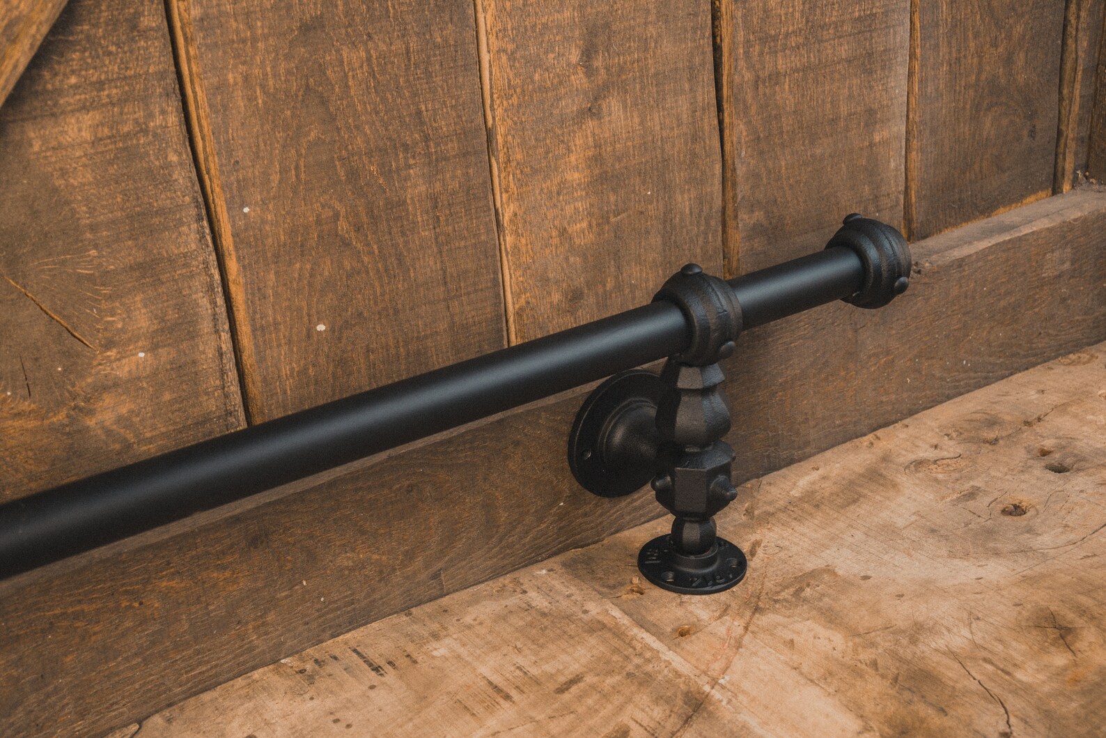 Industrial foot rail Black home bar foot rail Kitchen island Etsy