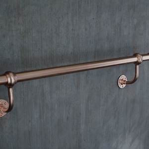 Industrial Copper Stair Handrail wrought iron staircase railings steel railing for stair outdoor step ironmongery Bespoke metalwork