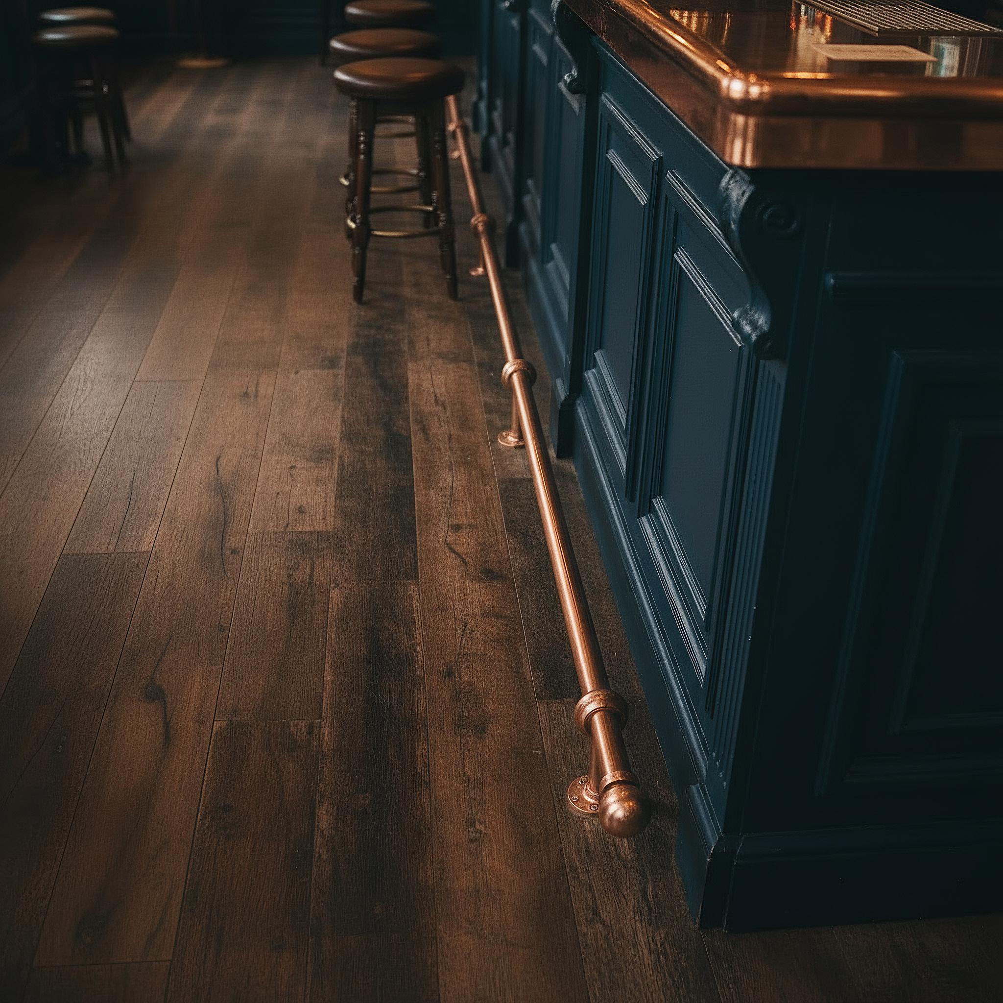 Industrial Foot Rail Copper Home Bar Foot Rail Kitchen Island Foot Rest ...