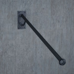 Black Metal handrail stair handrails wrought iron staircase railings steel railing for stair outdoor step ironmongery Bespoke metalwork
