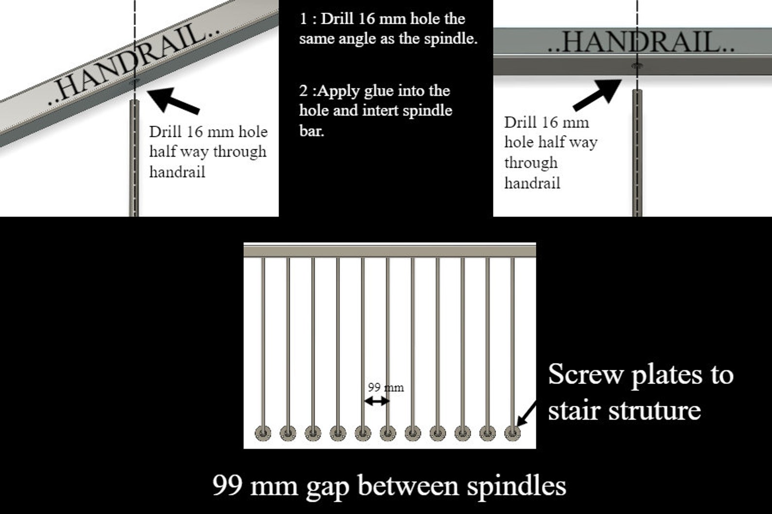 Wrought Iron Handrail Stair Railing Spindle Balusters Picket Etsy