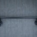 Black Metal Curtain Rail Wrought Iron Wall Mounted Vintage Curtain Rod ...