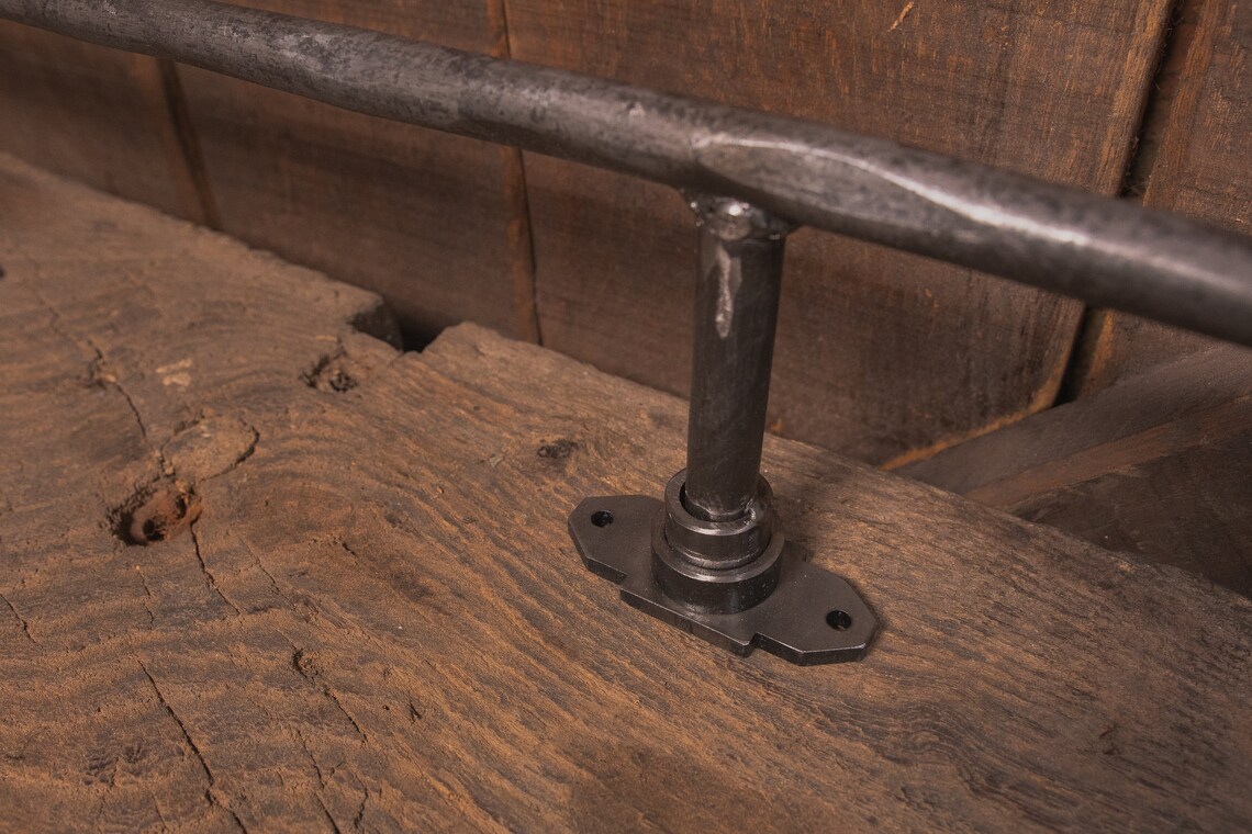 Foot rail Home bar Wrought iron foot rest Industrial vintage Etsy