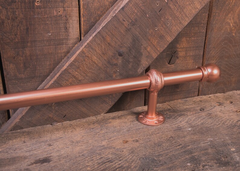 Industrial Foot Rail Copper Home Bar Foot Rail Kitchen Island Etsy