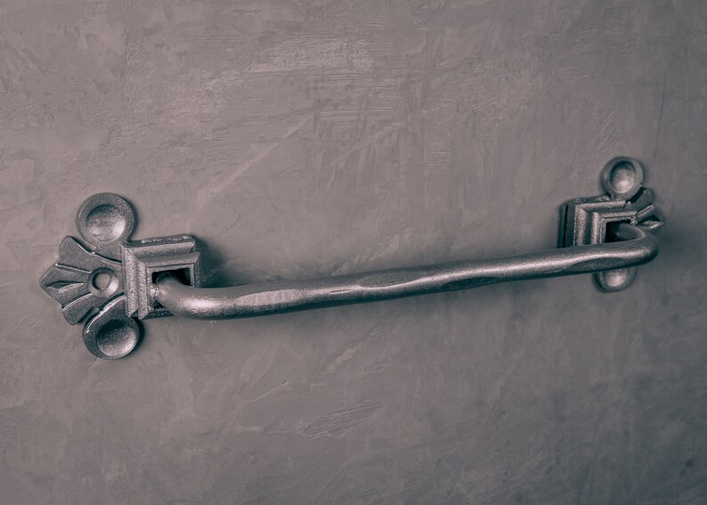 Vintage towel rail Silver towel bar Shabby chic towel holder | Etsy