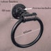 thumbnail image 2 of Industrial Cast Iron Swivel Towel Rail Holder - Round Wall Mount - Bathroom 2 of 6