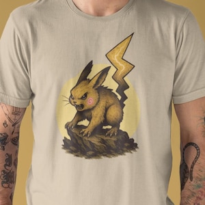 Fantasy Electric Pocket Monster T-Shirt | Lightning Creature Tee for Gamer & Anime Fans | Gift for Creature Collectors | Pocket Monsters