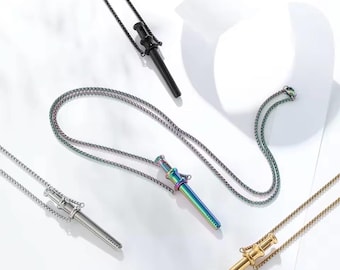 Straw and Spoon Necklace 55 MM (Small)