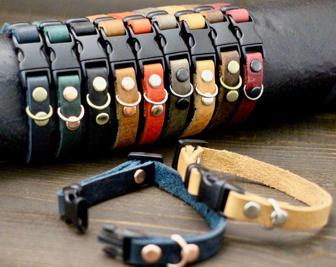 Cat Leather Collars Walkthedog - Leather Cat Collar Breakaway Cat Leather Collars Walkthedog - Leather Cat Collar Breakaway