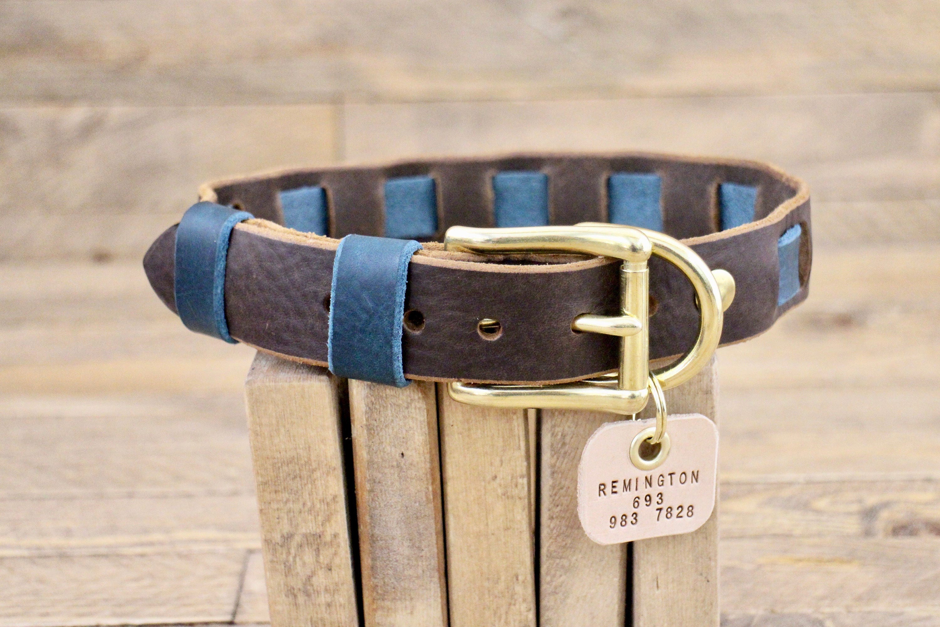 homemade leather dog collar