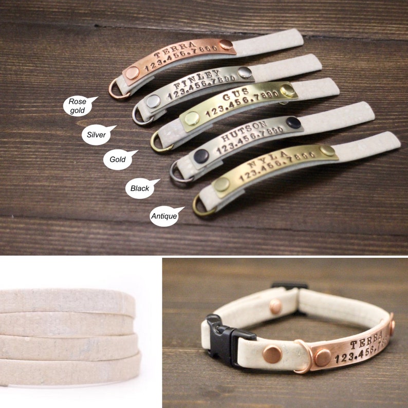 Cat collar Cat cork collar Breakaway/Non breakaway collar Etsy