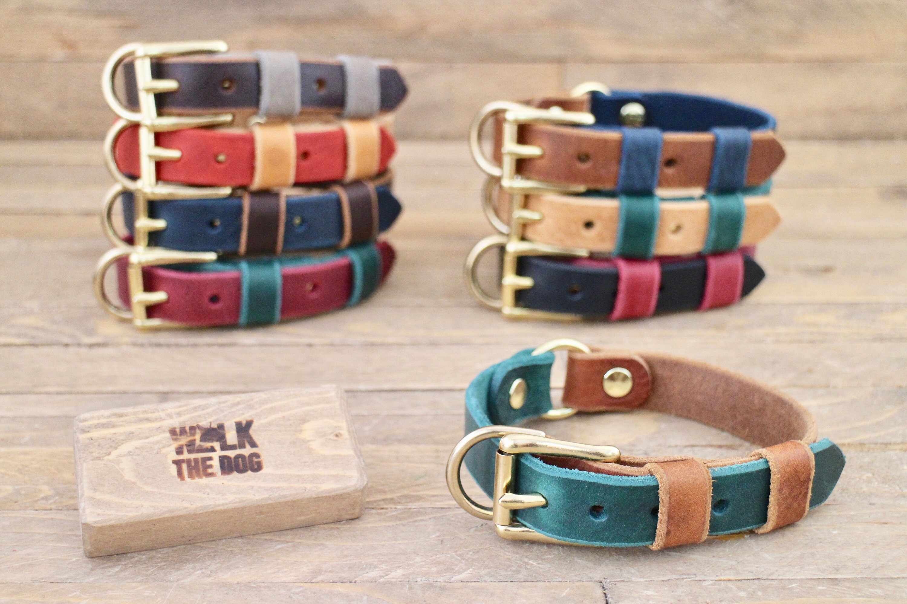 handmade leather dog collars