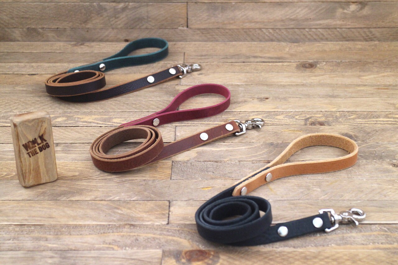 handmade leather dog leashes