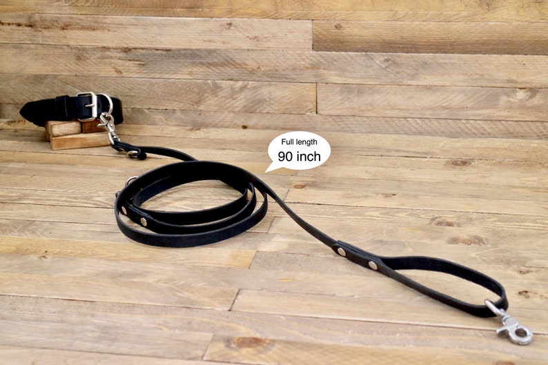 Handsfree dog leash European leash Raven leather dog leash Etsy