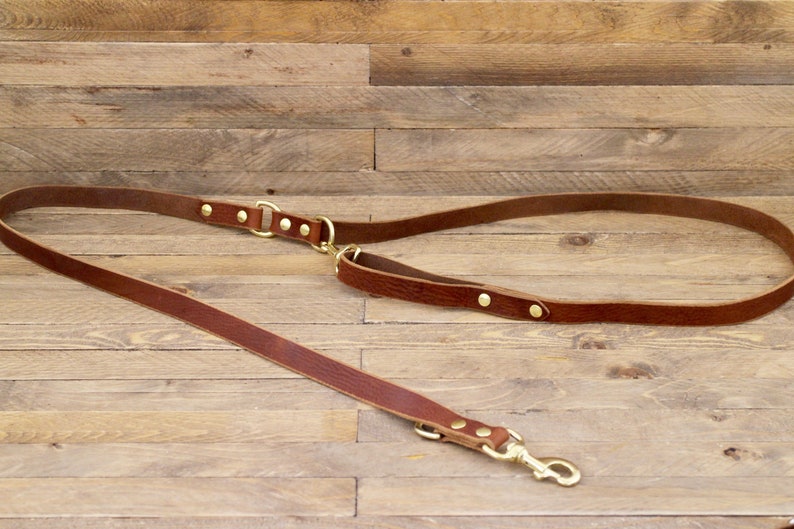 Handsfree dog leash European leash Raven leather dog leash Etsy