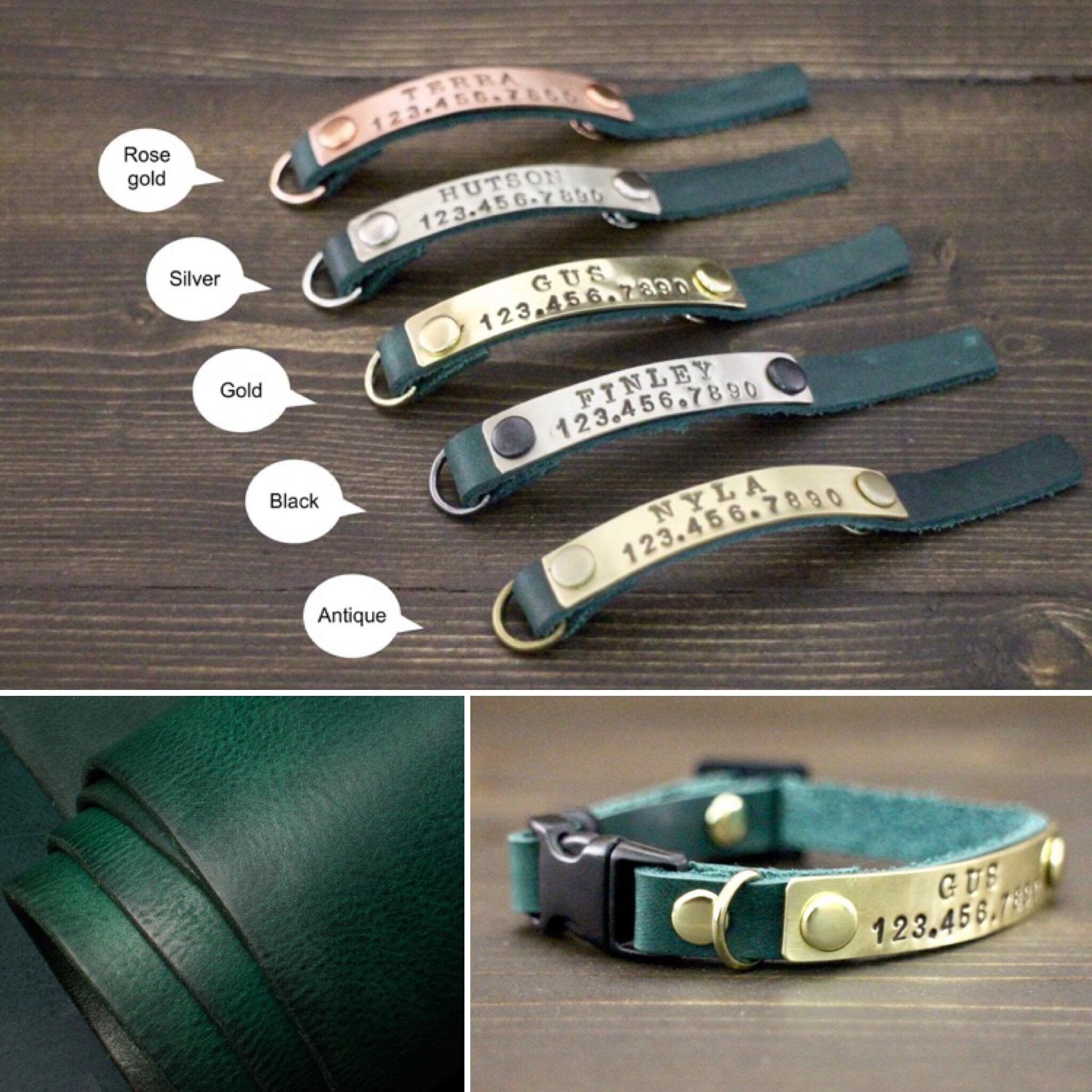 personalised cat collar tags