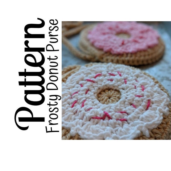 Crochet Pattern, Crochet Frosty Toddler Purse PATTERN, Crochet Donut Purse, Crochet Toddler Purse , DIGITAL DOWNLOAD, Ltkcuties, Crochet Bag