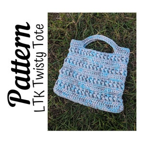 Crochet Pattern, LTK Twisty Tote Patern Only, Crochet Tote Bag, Ltkcuties, Crochet Bag, Beach Bag Pattern, DIGITAL DOWNLOAD,