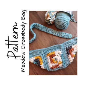 Crochet Pattern, Meadow Crossbody Bag, Bum Bag, Crochet Bag, Crochet Purse, Summer Bag, Ltkcuties, DIGITAL DOWNLOAD ONLY, Crochet