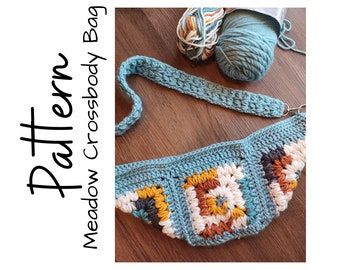 Crochet Pattern, Meadow Crossbody Bag, Bum Bag, Crochet Bag, Crochet Purse, Summer Bag, Ltkcuties, DIGITAL DOWNLOAD ONLY, Crochet