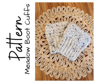Crochet Pattern, Crochet Meadow Boot Cuffs, Crochet Boot Cuffs, Boot Cuff Pattern, Ltkcuties, DIGITAL DOWNLOAD ONLY
