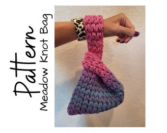 Crochet Pattern, Crochet Meadow Knot Bag, Crochet Knot Bag, Crochet Bag, Ltkcuties, DIGITAL DOWNLOAD ONLY