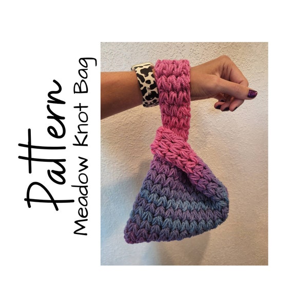 Crochet Pattern, Crochet Meadow Knot Bag, Crochet Knot Bag, Crochet Bag, Ltkcuties, DIGITAL DOWNLOAD ONLY