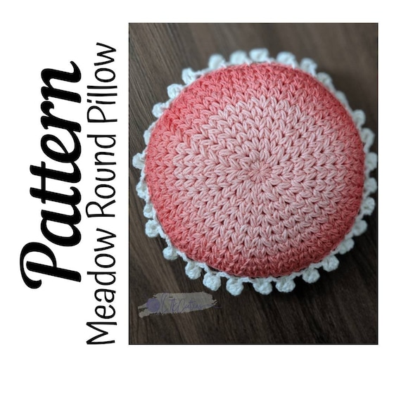 Crochet Pattern Crochet Meadow Round Pillow Pattern Only Etsy