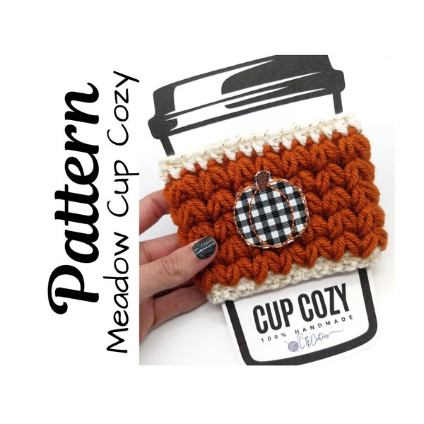 Patrón de Ganchillo, Crochet Meadow Cup Acogedor PATRÓN Solamente, Crochet Cup Acogedor, Crochet Soda Acogedor, Ltkcuties, Ganchillo, DESCARGA DIGITAL