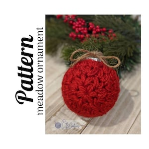 Crochet Pattern, Crochet Meadow Ornament, Crochet Ornament Pattern, Ltkcuties, Crochet Christmas, Crochet Ornaments, DIGITAL DOWNLOAD ONLY