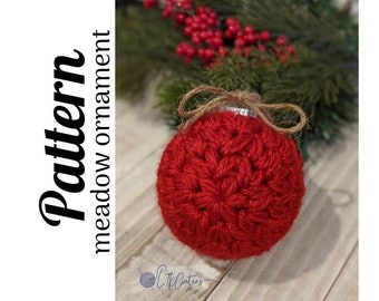 Crochet Pattern, Crochet Meadow Ornament, Crochet Ornament Pattern, Ltkcuties, Crochet Christmas, Crochet Ornaments, DIGITAL DOWNLOAD ONLY