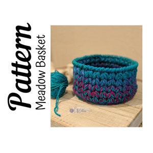 Crochet Pattern, Crochet Meadow Basket PATTERN, Crochet Basket, Basket Pattern, Ltkcuties, Crochet, DIGITAL DOWNLOAD