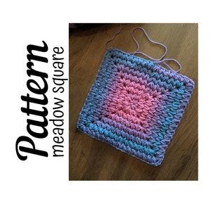 Crochet Pattern, Crochet Baby Blanket, Meadow Square, Crochet Square, Crochet Granny Square, Crochet, Ltkcuties, DIGITAL DOWNLOAD