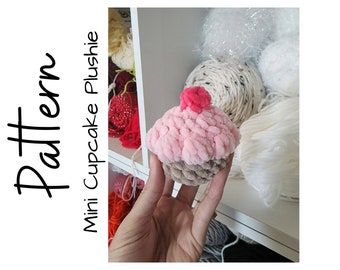 Crochet Pattern, Crochet Cupcake, Crochet Cupcake Plushie, Crochet Mini Cupcake Plushie, Ltkcuties, DIGITAL DOWNLOAD